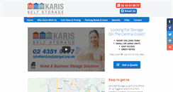 Desktop Screenshot of karisselfstorage.com.au